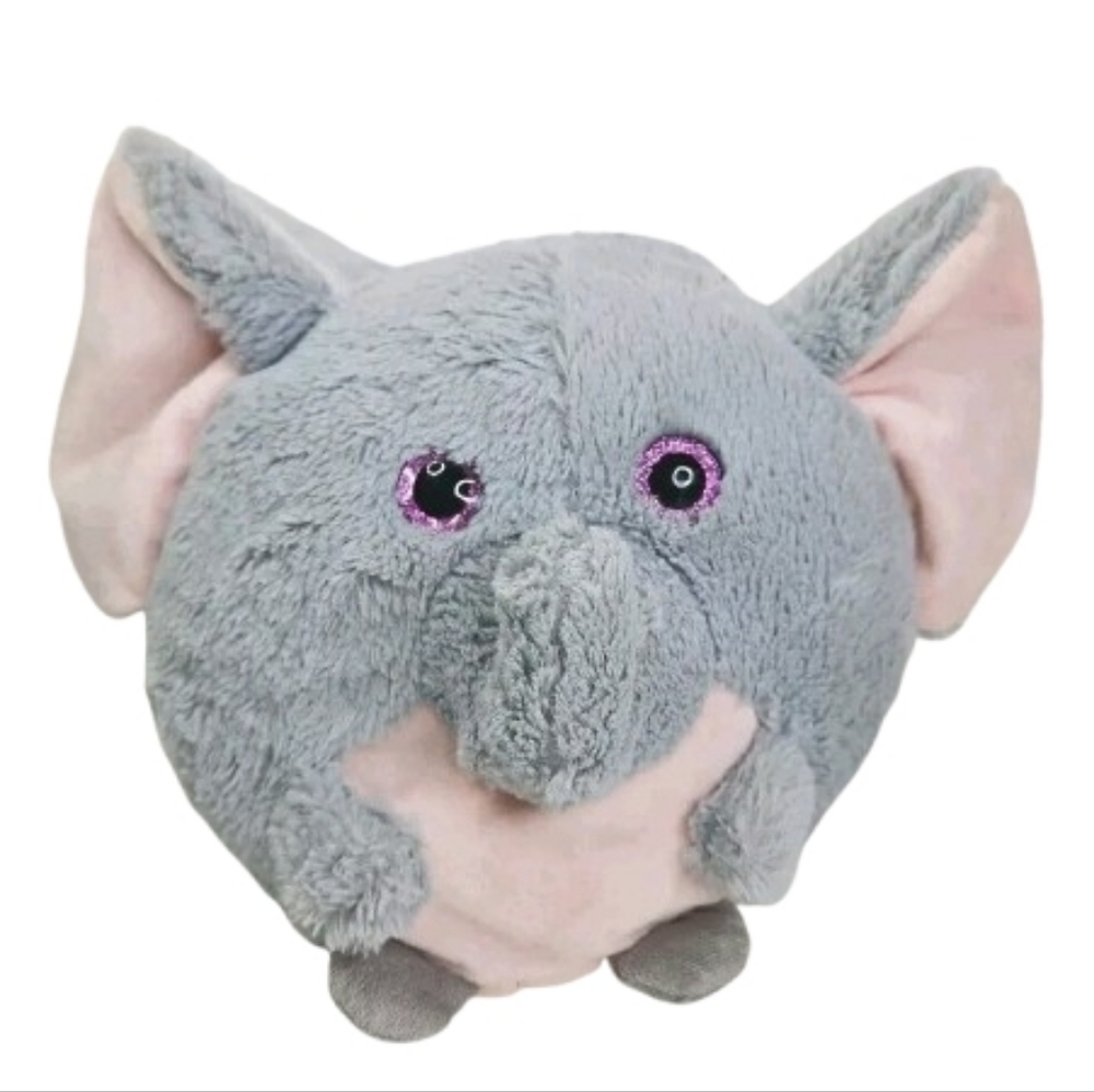 🎁Cute Gray Elephant with Big Head Plush 9"Big Eyes NoTags Unbranded Purple Eyes